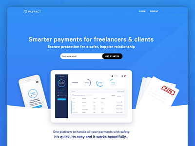 PayPact Escrow Payments for Freelancers escrow freelancers landing page payments