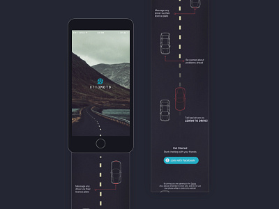 Iphone App Intro Screen car dark ui explainer intro ios onboarding vehicle