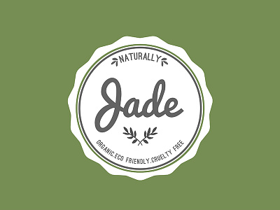 Jade Cosmetics Logo Mockup badge brand branding cosmetics logo natural