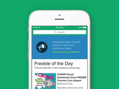 TpT iOS Homepage 2.0 app ios iphone teachers pay teachers