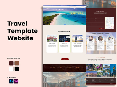 Travel Template Website graphic design ui website