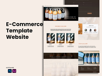E-Commerce Template Website design graphic design poster ui website