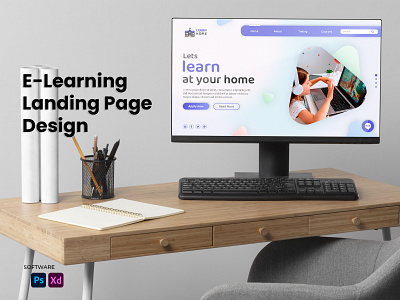 E-Learning Landing Page Design design graphic design ui website