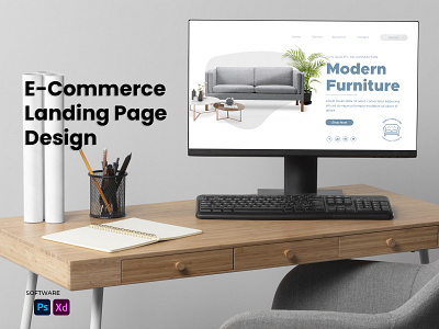 E-Commerce Landing Page Design design graphic design ui website