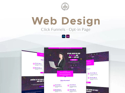 Click Funnels - Opt-In Page design graphic design poster posters ui website