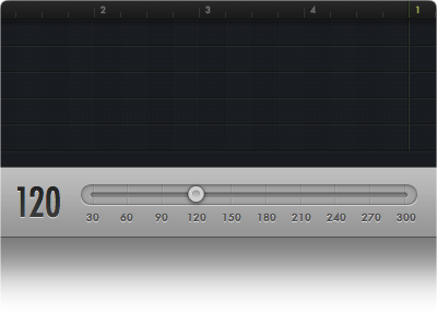 Tempo slider