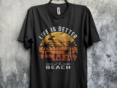 Awesome sea beach t-shirt design