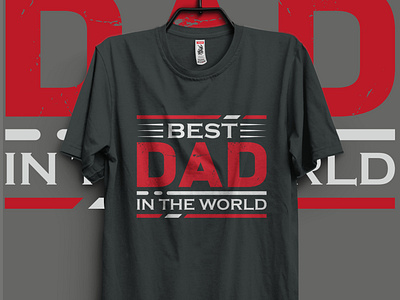 BEST DAD IN THE WORLD TYPOGRAPHY T-SHIRT DESIGN amazone t shirts best dad in the world t shirt clothing design custom t shirt design dad dad t shirt fashion father day t shirt father t shirt graphic design pappi t shirt design t shirt design tshirtdesign typography t shirt design