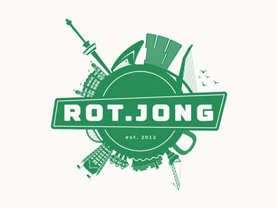 Rot.Jong logo design city globe graphic design logo minimalistic punchy rotterdam world