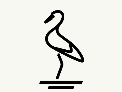 White Stork art graphicdesign illustration inktober minimalistic