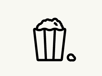 Popcorn branding graphicdesign illustration inktober logo minimalistic movies