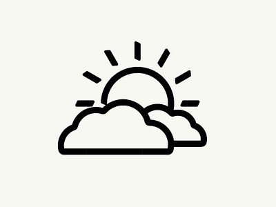 Cloudy and sunny illustration inktober minimalistic vectober