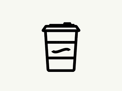 Coffee to go art coffee icon illustration inktober minimalistic vectober vector