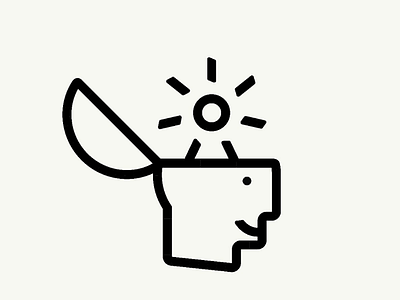 Brainstorm brainstorm icon inktober minimalistic. graphicdesign vectober