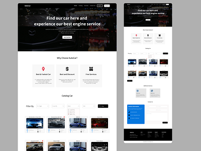 Website Auto Car (Car Store) branding car design footer home main salecar ui ux website