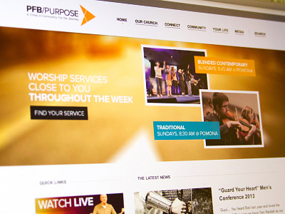 PFB/Purpose Worship Banner banner blur church photos service slider website