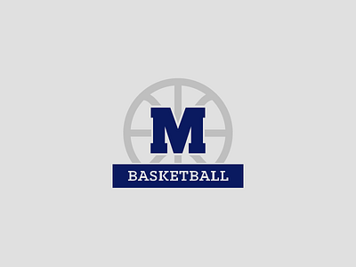 Morrison Basketball ball basketball blue logo m round school silver sports