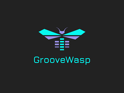 GrooveWasp bee brand bug groove groovewasp logo music typehue wasp wings