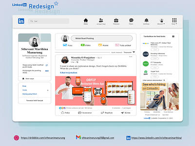 Web Site: LinkedIn Redesign app design graphic design landingpage linkedin redesign ui web website