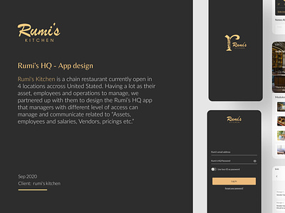 Rumi’s HQ - App design
