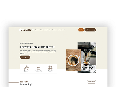 Pesona Kopi adobe adobe illustrator adobe xd branding illustration mobile app mobile app design mobile design mobile ui mobile uiux mockup