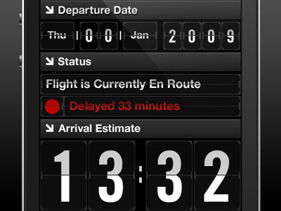 Flight Status App app black iphone