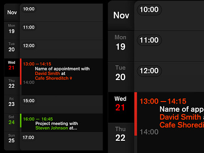 Calendar App - Concept Design app calendar flat interface ios minimal
