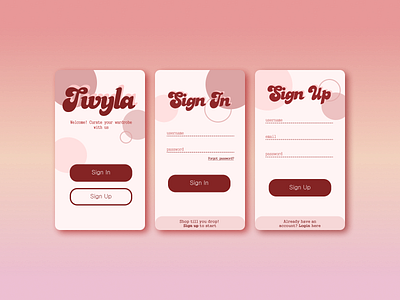 Twyla Sign Up Page | DailyUI #001 | e-commerce