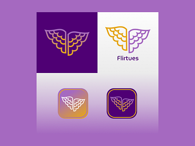 Flirtues | Logo design android app app logo branding design figma graphic design illustration ios logo logo design mobile mobile app ui vector web