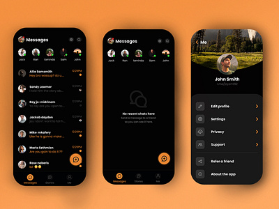Messaging App - Modern UI Design app branding design ui ux