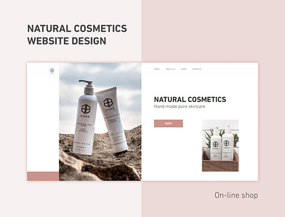 Natural cosmetics website design cosmetics design graphic minimalistic spa ui uiux web website website design