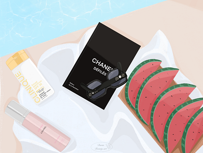 Summer vibes artist beauty beauty illustration branding chanel design digital art digital draw digital painting drawing fashion illustration glamour illustration logo luxe mode ui