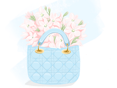 Sunday bouquet artist bag beauty beauty art beauty illustration branding design digital art digital draw digital painting drawing fashion flowers illustration logo luxe mode