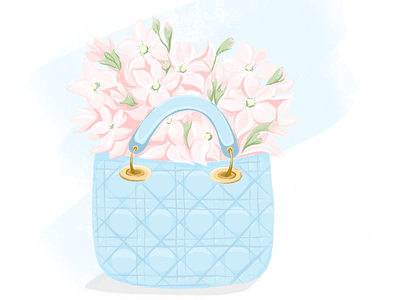 Sunday bouquet artist bag beauty beauty art beauty illustration branding design digital art digital draw digital painting drawing fashion flowers illustration logo luxe mode