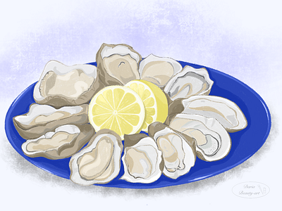 Oysters artist design digital art digital draw digital painting drawing food food illustration illustration oysters