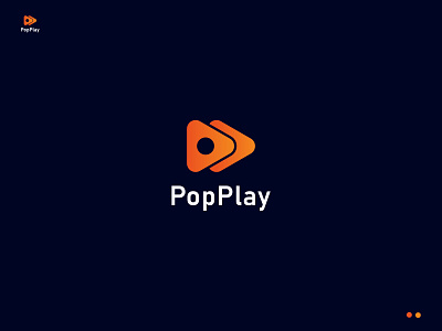 PopPlay logo branding design graphic design illustration logo logo design logo maker minimalist logo modern logo play button play logo popplay typography vector