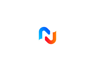 Letter N + Flag. Modern logo