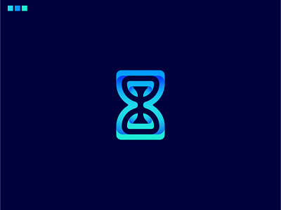 Modern Hourglass Logo branding design graphic design hourglass hourglass logo logo logo design minimalist minimalist logo modern logo vector