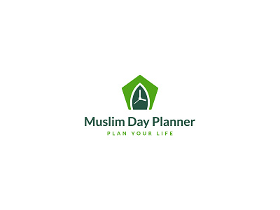 Muslim Day Planner - Minimalist Logo branding design graphic design islamic islamic logo logo logo design modern logo muslim logo vector