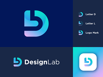 Design Lab - Modern Logo branding d logo design design lab f logo graphic design letter logo logo logo design minimalist modern logo vector