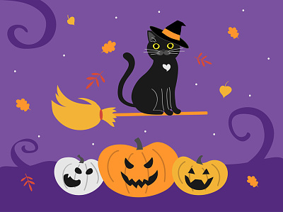 Halloween Cat animals cat illustration vector