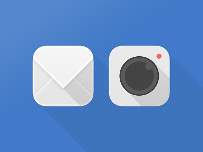 Mail & Camera iOS icons