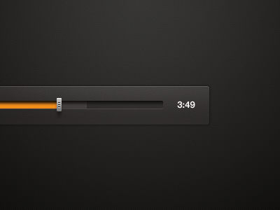 Music Player Slider app dark interface music progress slider ui