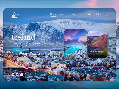 Iceland Tour design site travel ui ux web