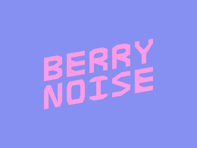 Berry Noise art berry brand branding design logo noise pink purple typography