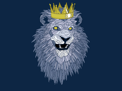 King of the Jungle crown design graphic design illustration jungle king lion vector