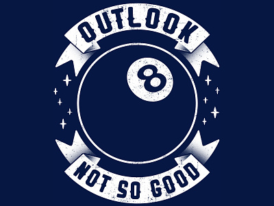 Outlook Not So Good 8 ball design graphic design illustration vector