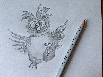 Crazy Owl bird crazy drawing owl pencil scribble