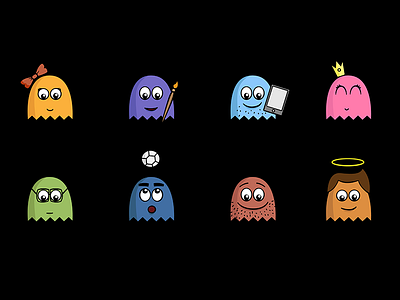 Ghost Avatars avatar ghost illustration pacman