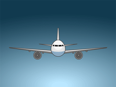 Plane Front View front gif plane